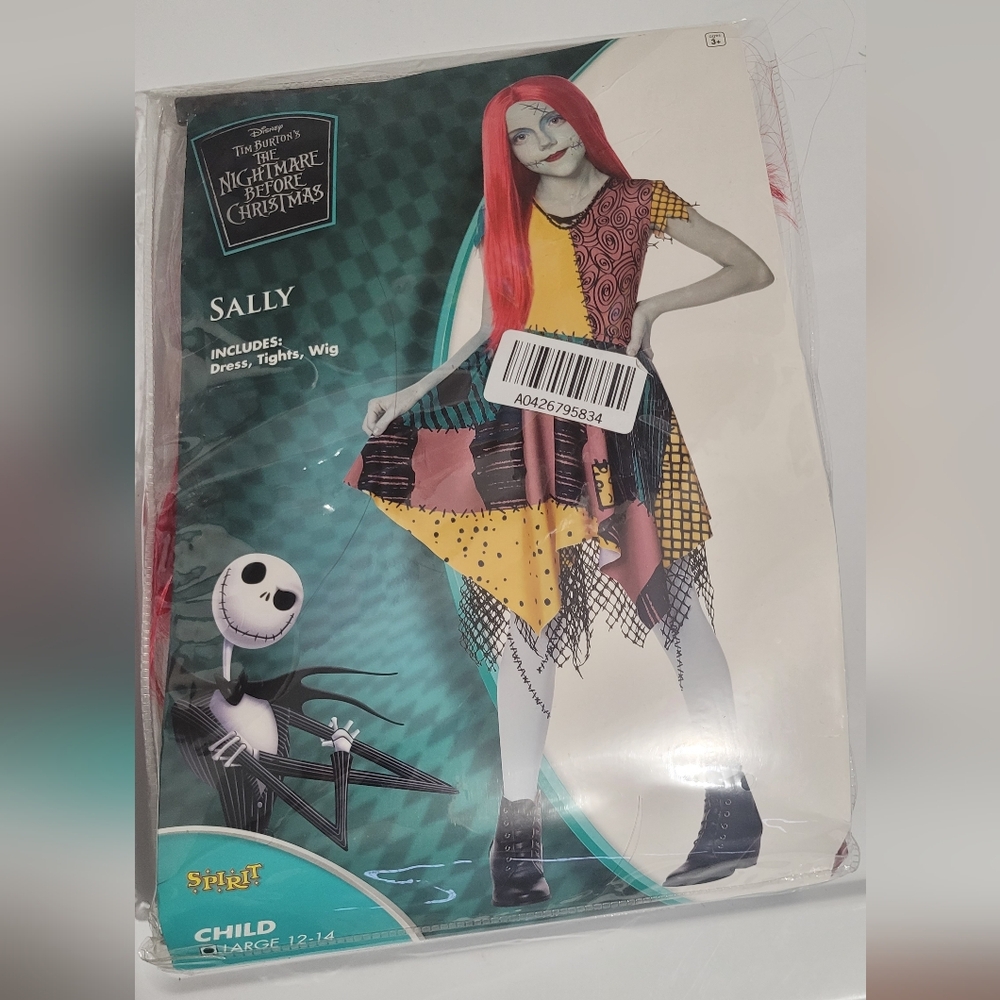 Spirit Sally Kids Costume Size L - Multicolor